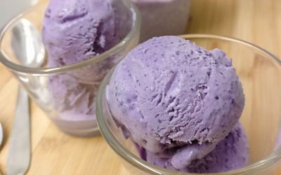 Easy No Churn Ube Ice Cream with Food with Mae