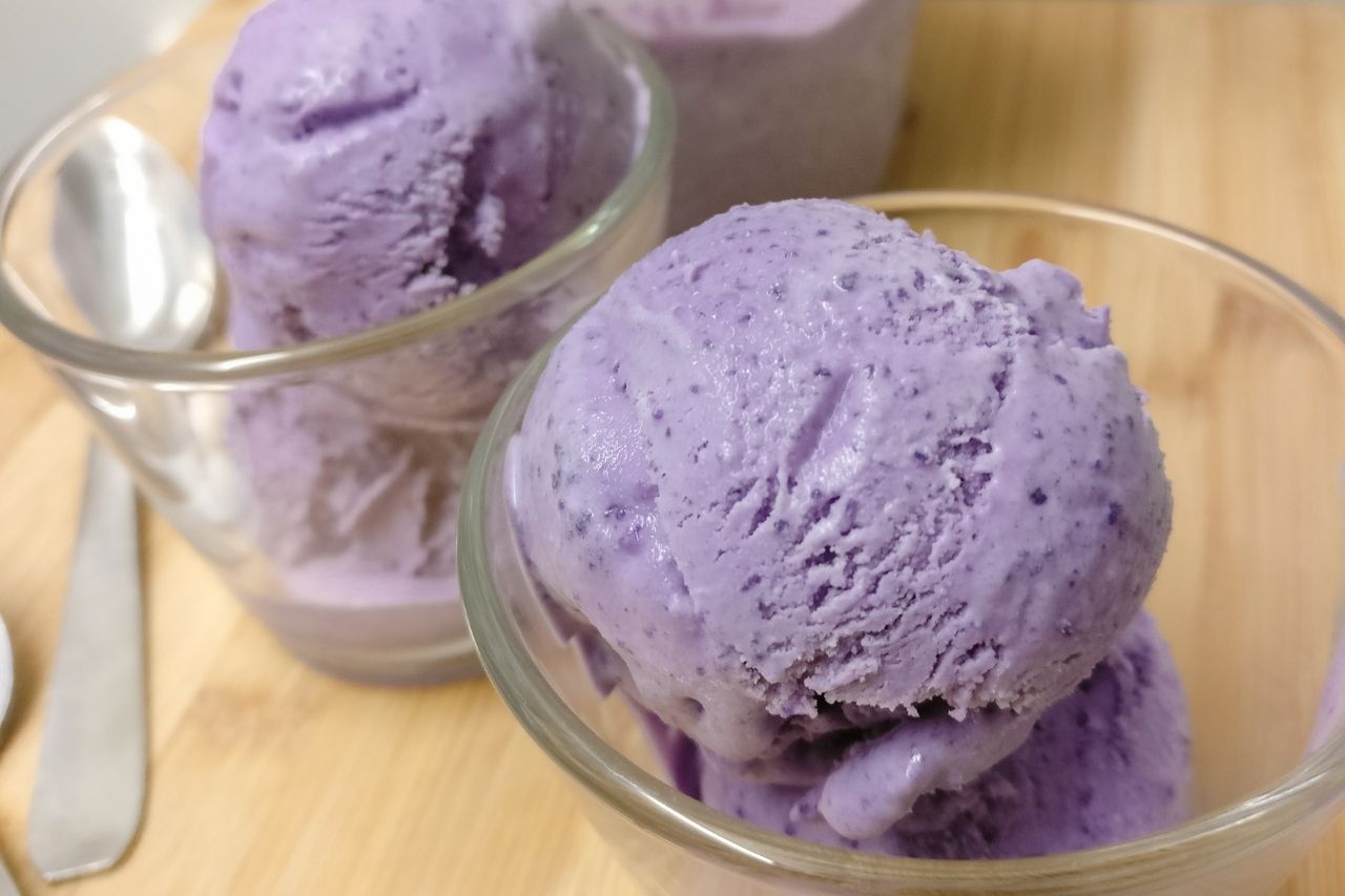 Easy No Churn Ube Ice Cream with Food with Mae LoveThePhilippines